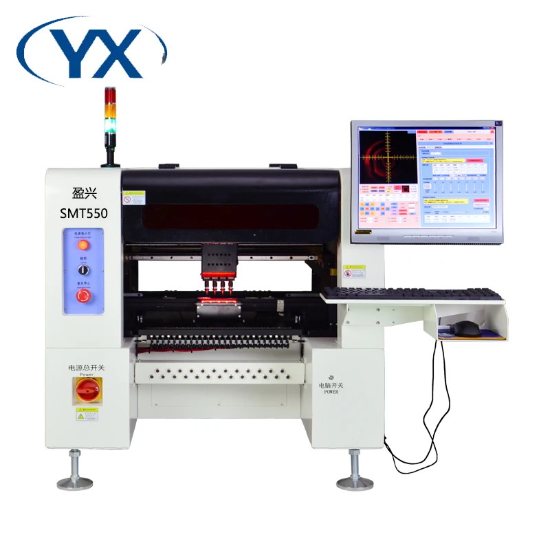Automatic Vision Vertical 4 Mounting Heads Surface Mount Machine 50 Feeder for SMD Installation Pick and Place Machine
Automatic Vision Vertical 4 Mounting Heads Surface Mount Machine 50 Feeder for SMD Installation Pick and Place Machine
