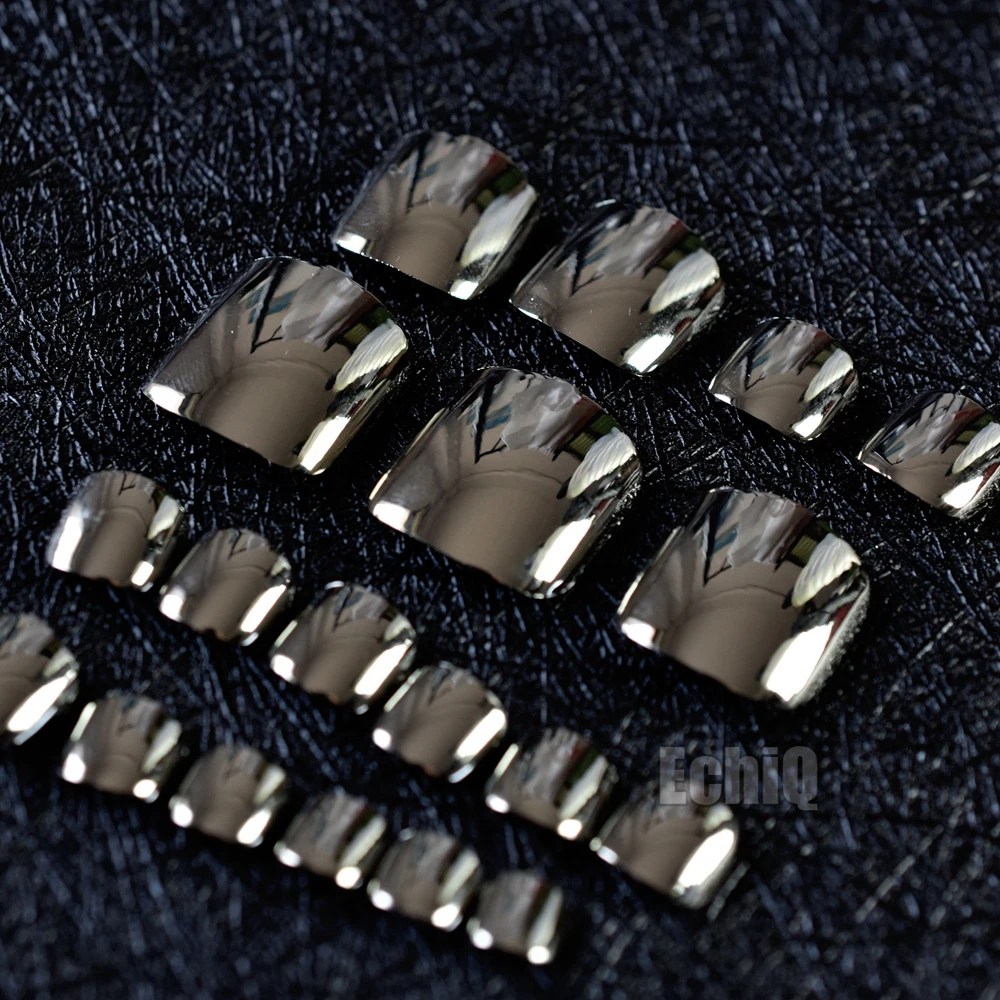 Dark Silver Toes Nails Mirror Grey Silver Fake Nails for Toes Shiny 24pcs Ladies Toenails Manicure Tips Kit
Dark Silver Toes Nails Mirror Grey Silver Fake Nails for Toes Shiny 24pcs Ladies Toenails Manicure Tips Kit