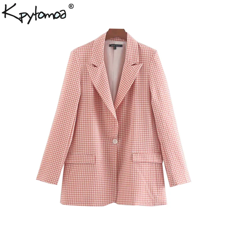 Vintage Stylish Plaid Office Lady Blazers Coat Women 2019 Fashion Notched Collar Long Sleeve Outerwear Casual Chaqueta Mujer
Vintage Stylish Plaid Office Lady Blazers Coat Women 2019 Fashion Notched Collar Long Sleeve Outerwear Casual Chaqueta Mujer