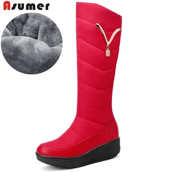 ASUMER 2020 new keep warm snow boots women round toe flat platform boots Down waterproof winter mid calf boots women big size 44
ASUMER 2020 new keep warm snow boots women round toe flat platform boots Down waterproof winter mid calf boots women big size 44