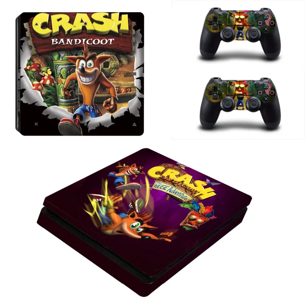 PS4 SLIM Skin Crash Bandicoot Sticker Cover Play station 4 PS4 Slim stickers Console Controller Gamepad Vinyl Decals
PS4 SLIM Skin Crash Bandicoot Sticker Cover Play station 4 PS4 Slim stickers Console Controller Gamepad Vinyl Decals