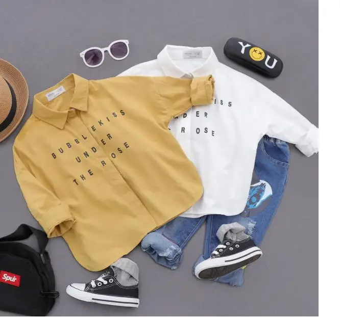 2019 new Spring Korean version Boys and girls pure cotton letter Japanese style small fresh shirt
2019 new Spring Korean version Boys and girls pure cotton letter Japanese style small fresh shirt