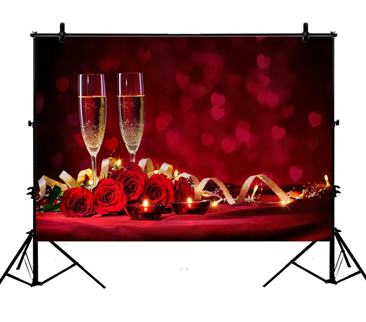 5x7ft Valentine Day Romantic Champagne Roses Candlelight Dinner Polyester Photo Background Portrait Backdrop
5x7ft Valentine Day Romantic Champagne Roses Candlelight Dinner Polyester Photo Background Portrait Backdrop