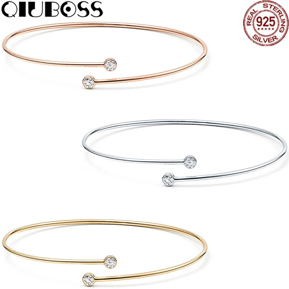 QIUBOSS 18K White Gold Rose Gold Gold Open Bracelet Tiffany925silver Elastic Bracelets
QIUBOSS 18K White Gold Rose Gold Gold Open Bracelet Tiffany925silver Elastic Bracelets