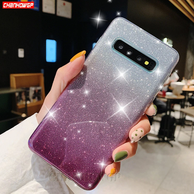 Блестящий Мягкий силиконовый чехол для Samsung Galaxy A50 A30 A10 M20 M30 S10 S9 Plus S10E A9 A8 A6 J8 J6 J4 A7