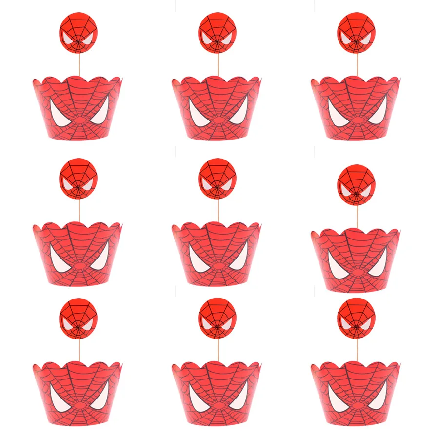 disposable tableware spiderman theme Cake Toppers Cupcake Wrappers Birthday Party Cake Decoration Baby Shower Party Supplies
disposable tableware spiderman theme Cake Toppers Cupcake Wrappers Birthday Party Cake Decoration Baby Shower Party Supplies