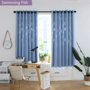 New Design Hollow Letters 2 Layer Curtain Cloth with Sheer Curtain For Children Room Living Room Blackout Drape Bedroom Blind
New Design Hollow Letters 2 Layer Curtain Cloth with Sheer Curtain For Children Room Living Room Blackout Drape Bedroom Blind