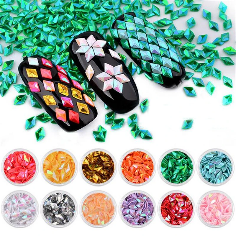 12 Boxes/set Spangle Colorful Acrylic Nail Tips Unicorn Rhombus Nail Glitter Sequins UV Gel Polish For Nails Art Decoration Tool
12 Boxes/set Spangle Colorful Acrylic Nail Tips Unicorn Rhombus Nail Glitter Sequins UV Gel Polish For Nails Art Decoration Tool