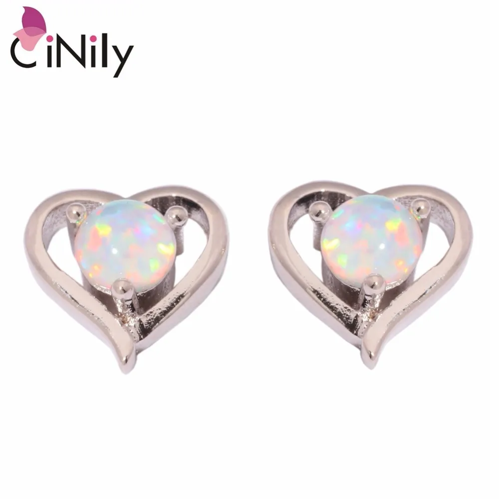 CiNily Created White Blue Orange Pink Fire Opal Silver Plated Wholesale Heart for Women Jewelry Stud Earrings 11mm OH2792-95
CiNily Created White Blue Orange Pink Fire Opal Silver Plated Wholesale Heart for Women Jewelry Stud Earrings 11mm OH2792-95