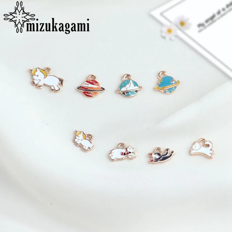Japanese Cartoon Planet Rabbit Unicorn Enamel Charms 10pcs/lot For DIY Fashion Jewelry Making Finding Accessories
Japanese Cartoon Planet Rabbit Unicorn Enamel Charms 10pcs/lot For DIY Fashion Jewelry Making Finding Accessories