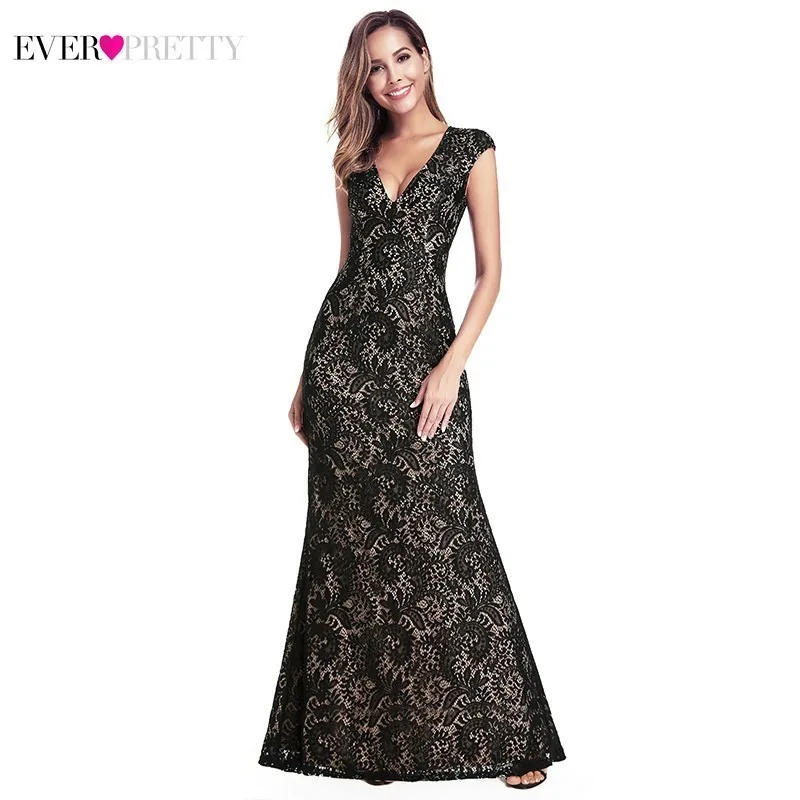 Ever Pretty Black Mermaid Bridesmaid Dresses V-Neck Sleeveless Elegant Long Dresses For Wedding Party Robe Demoiselle D'honneur
Ever Pretty Black Mermaid Bridesmaid Dresses V-Neck Sleeveless Elegant Long Dresses For Wedding Party Robe Demoiselle D'honneur