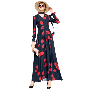 Dots Party Long Dress Women Evening Spring Full Length Dresses Ladies Maxi Gown Runway Dresses DZ2070
Dots Party Long Dress Women Evening Spring Full Length Dresses Ladies Maxi Gown Runway Dresses DZ2070