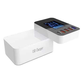 Quick Charge 3.0 Multi Port USB Type C Smart Charger LED Display Iphone Samsung Power Adapter Desktop Socket Fast Charge 5 Ports
Quick Charge 3.0 Multi Port USB Type C Smart Charger LED Display Iphone Samsung Power Adapter Desktop Socket Fast Charge 5 Ports