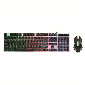 New LED Rainbow Color Backlight Adjustable Keyboard Gaming Keyboard Game USB Wired Keyboard Mouse Set For Computer l920#3
New LED Rainbow Color Backlight Adjustable Keyboard Gaming Keyboard Game USB Wired Keyboard Mouse Set For Computer l920#3