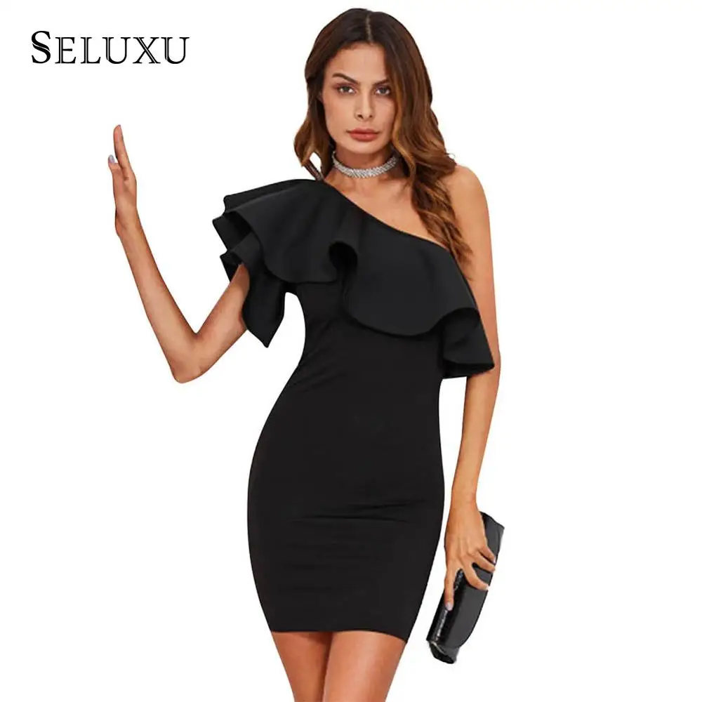 Seluxu 2019 Fashion Sexy Summer Dress Solid Women Party Dress Evening Bodycon Dress Cascading Ruffer One-Shoulder Dress
Seluxu 2019 Fashion Sexy Summer Dress Solid Women Party Dress Evening Bodycon Dress Cascading Ruffer One-Shoulder Dress