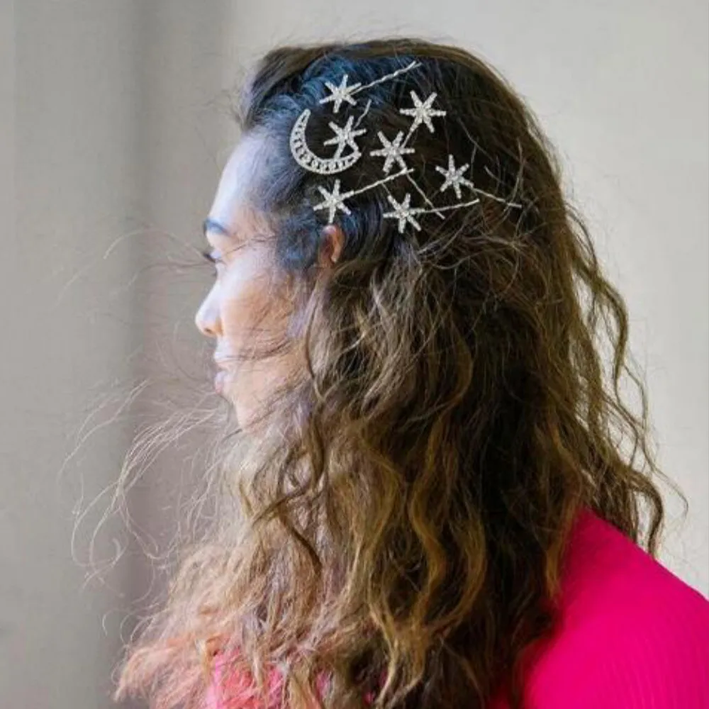 Stonefans Handmade Star Rhinestone Hairpin Hair Clip for Women Girls Bling Crystal Bobby Pins Set 2pcs Silver Hair Accessories
Stonefans Handmade Star Rhinestone Hairpin Hair Clip for Women Girls Bling Crystal Bobby Pins Set 2pcs Silver Hair Accessories