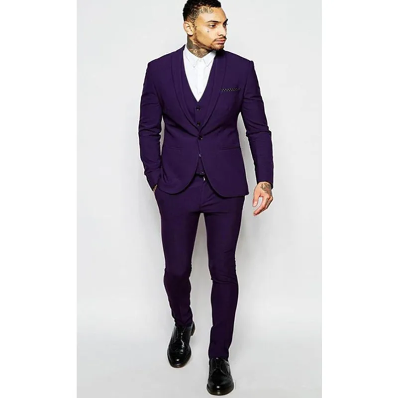 Men Suits Blazer With Pants Slim Fit Casual One Button Jacket for Wedding Purple Groom Tuxedo Suit Men Fit (Jacket+Pants+Vest)
Men Suits Blazer With Pants Slim Fit Casual One Button Jacket for Wedding Purple Groom Tuxedo Suit Men Fit (Jacket+Pants+Vest)