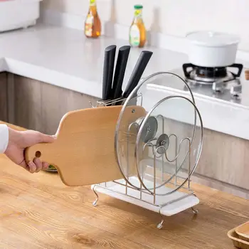Stainless Steel Kitchen Cutting Board Shelf With Drain Tray Multi Layer Pot Lid Organizer Stands Combination Knife Holder RacK
Stainless Steel Kitchen Cutting Board Shelf With Drain Tray Multi Layer Pot Lid Organizer Stands Combination Knife Holder RacK
