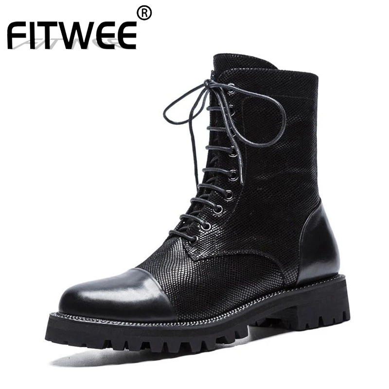 FITWEE Winter Ankle Boots For Women Real Leather Flats Booties Casual Lace Up Fashion Autumn Designer Shoes Women Size 34-40
FITWEE Winter Ankle Boots For Women Real Leather Flats Booties Casual Lace Up Fashion Autumn Designer Shoes Women Size 34-40