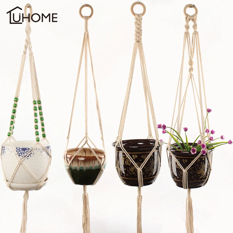 Cotton Linen Knotted Bonsai Holder Lifting Rope Flowerpot Plant Hanger Basket Macrame Hanging Vintage Garden Home Decoration
Cotton Linen Knotted Bonsai Holder Lifting Rope Flowerpot Plant Hanger Basket Macrame Hanging Vintage Garden Home Decoration