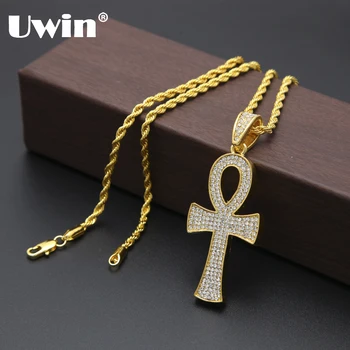 Egyptian Ankh Key Of Life Gold Cross Pendant Charm Necklace 24'' Box Chain Rope Chain Cuban Chain Hiphop Bling Bling Necklace
Egyptian Ankh Key Of Life Gold Cross Pendant Charm Necklace 24'' Box Chain Rope Chain Cuban Chain Hiphop Bling Bling Necklace