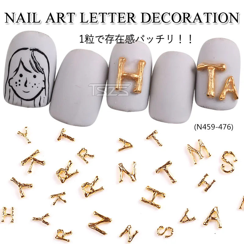 TSZS Popular 10pcs/lot Simple Letter Shape Nail Art Decoration Gold Color Metal Alloy Nail Art Jewelry
TSZS Popular 10pcs/lot Simple Letter Shape Nail Art Decoration Gold Color Metal Alloy Nail Art Jewelry