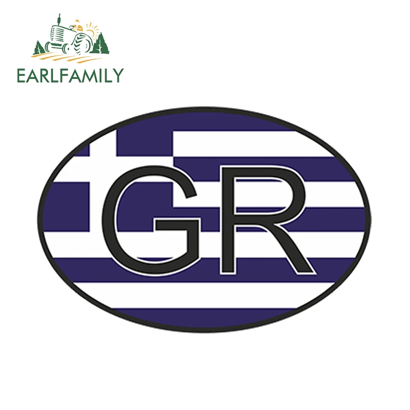 EARLFAMILY 13cm x 9.1cm Car Styling Gr Greece Country Code Oval With Greek Flag Car Sticker Waterproof Door Windows Accessories
EARLFAMILY 13cm x 9.1cm Car Styling Gr Greece Country Code Oval With Greek Flag Car Sticker Waterproof Door Windows Accessories