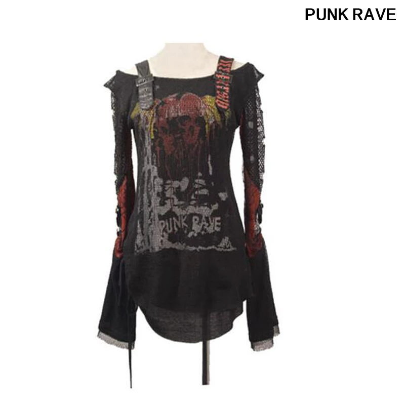 Gothic Cardigan Womens cotton black T-Shirt Top Fashion Condole belt hole Visual Kei Printed T shirt S-XXL Punk Rave T-221
Gothic Cardigan Womens cotton black T-Shirt Top Fashion Condole belt hole Visual Kei Printed T shirt S-XXL Punk Rave T-221