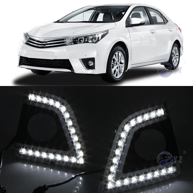 Car Flashing 1 Set drl For Toyota Corolla 2014 2015 2016 LED DRL Daytime Running Lights Daylight Fog light cover headlamp
Car Flashing 1 Set drl For Toyota Corolla 2014 2015 2016 LED DRL Daytime Running Lights Daylight Fog light cover headlamp