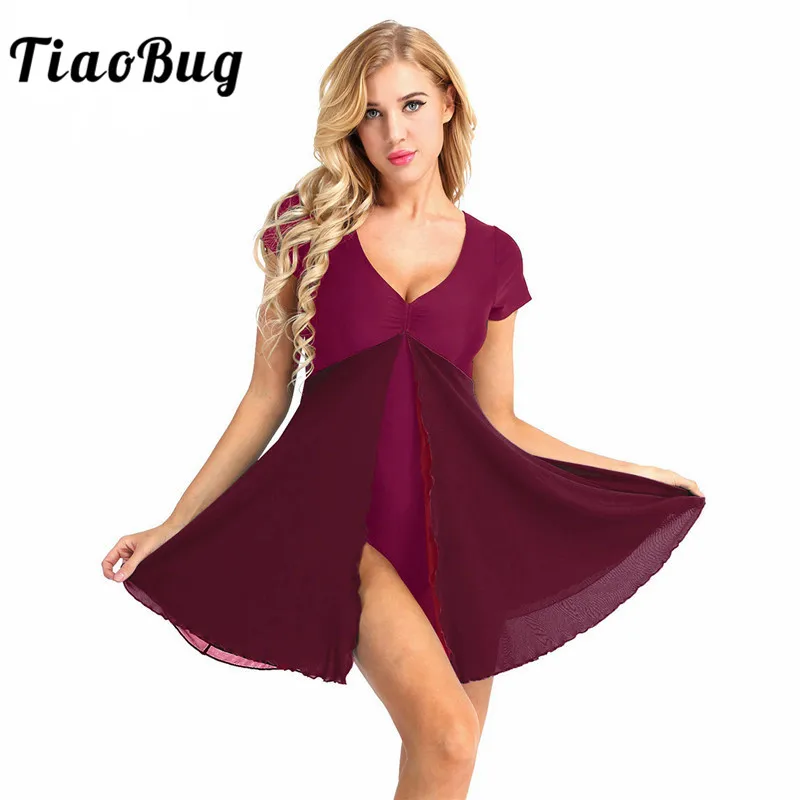 TiaoBug Women Mesh Splice Ballet Tutu Leotard Dress Fairy Ballerina Stage Practice Dance Costume Gymnastics Leotard Gym Bodysuit
TiaoBug Women Mesh Splice Ballet Tutu Leotard Dress Fairy Ballerina Stage Practice Dance Costume Gymnastics Leotard Gym Bodysuit