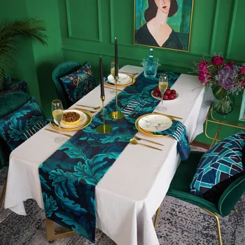 Custom Made Table Runner Cover Rectangle 30 x 160 180 200 220cm Europe Ins Leaves Dark Green 4 Patterns
Custom Made Table Runner Cover Rectangle 30 x 160 180 200 220cm Europe Ins Leaves Dark Green 4 Patterns