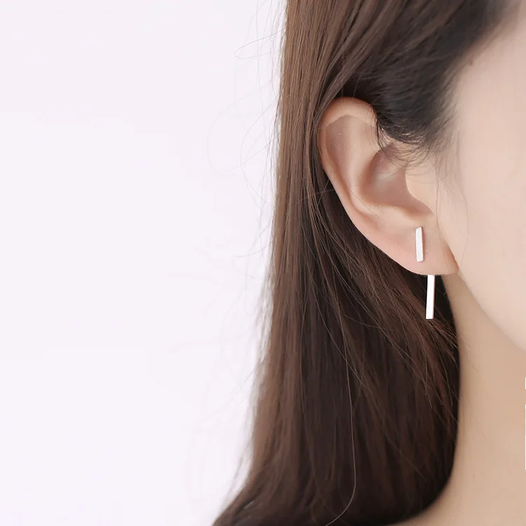 925 Sterling Silver Strip Hang Style Stud Earrings For Women Personalized Design 2019 Fashion Ladies Exquisite S925 Jewelry Gift
925 Sterling Silver Strip Hang Style Stud Earrings For Women Personalized Design 2019 Fashion Ladies Exquisite S925 Jewelry Gift