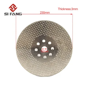 230MM lectroplated Diamond Cutting Discs Stone Grinding 8 holes Saw Blade Cutting Wheel M12 Flange for Marble tile 230mm
230MM lectroplated Diamond Cutting Discs Stone Grinding 8 holes Saw Blade Cutting Wheel M12 Flange for Marble tile 230mm