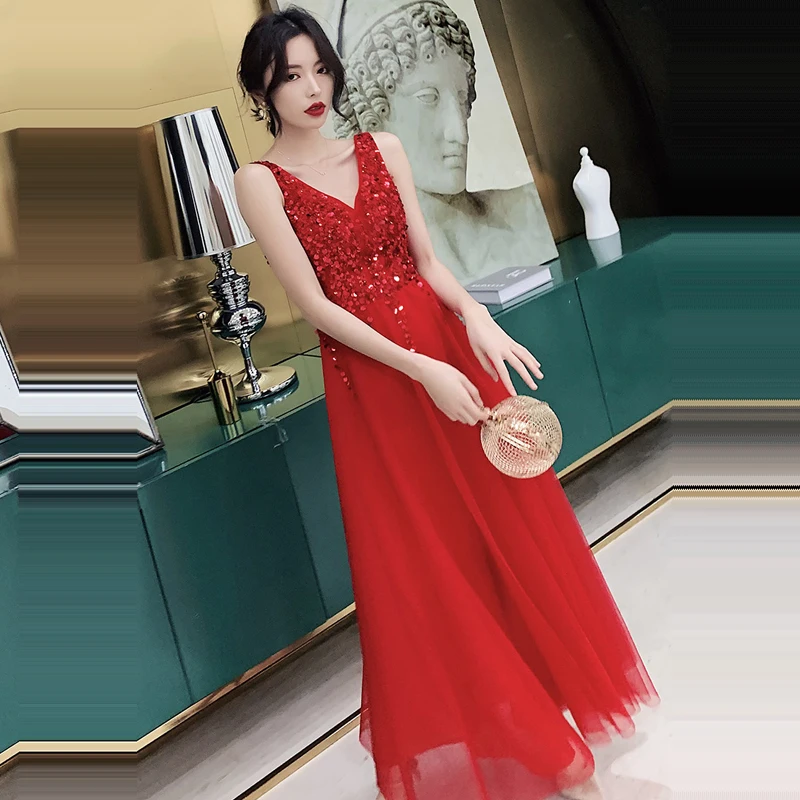 Evening Gowns V-neck Women Party Dresses Backless Zipper Robe De Soiree 2019 Long Plus Size Sleeveless Sequin Formal Dress E698
Evening Gowns V-neck Women Party Dresses Backless Zipper Robe De Soiree 2019 Long Plus Size Sleeveless Sequin Formal Dress E698