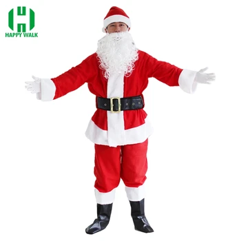 Christmas Costume Santa Claus Costume for Adults Red Christmas Santa Claus Luxury Suit+Hat+Beard+Gloves+Belt+Shoe Covers
Christmas Costume Santa Claus Costume for Adults Red Christmas Santa Claus Luxury Suit+Hat+Beard+Gloves+Belt+Shoe Covers