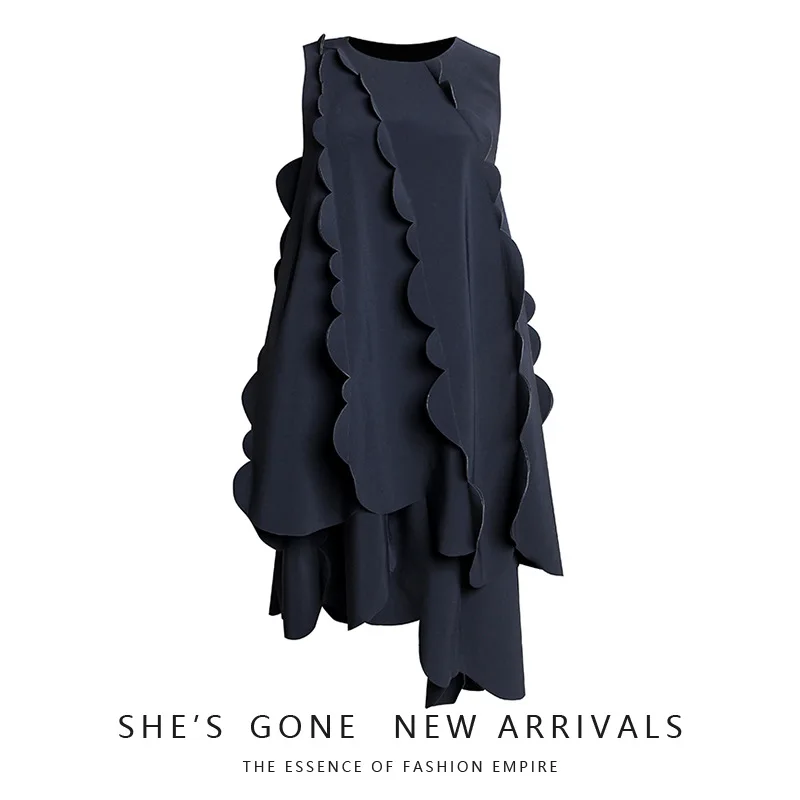 Sleeveless Dress 2019 Summer New Style Female Loose-Fit Long Stereo Burn-out Little Small Black Dress Cake
Sleeveless Dress 2019 Summer New Style Female Loose-Fit Long Stereo Burn-out Little Small Black Dress Cake