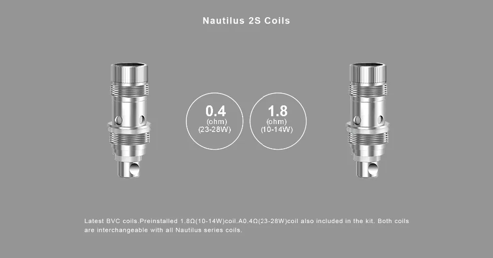 Electronic Cigarettes Aspire Zelos 50W 2.0 Kit MTL 2.6ml/2ml Nautilus 2S tank 0.4ohm/1.8ohm nautilus bvc coils Vape Vaporizador