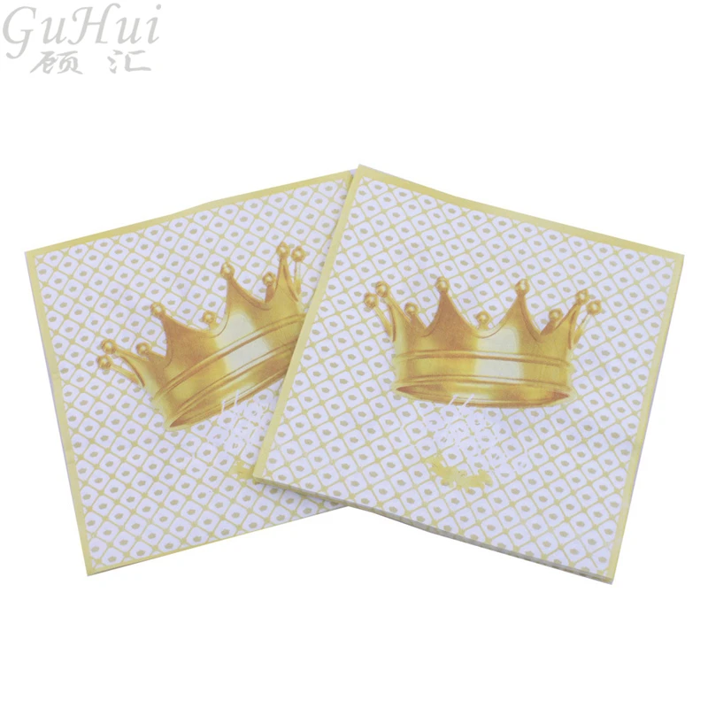 100Pcs Prince Golden Crown Tissue Disposable Paper Napkin Event Favor Baptism Boys Girls Happy Birthday Party Tableware Ornament
100Pcs Prince Golden Crown Tissue Disposable Paper Napkin Event Favor Baptism Boys Girls Happy Birthday Party Tableware Ornament