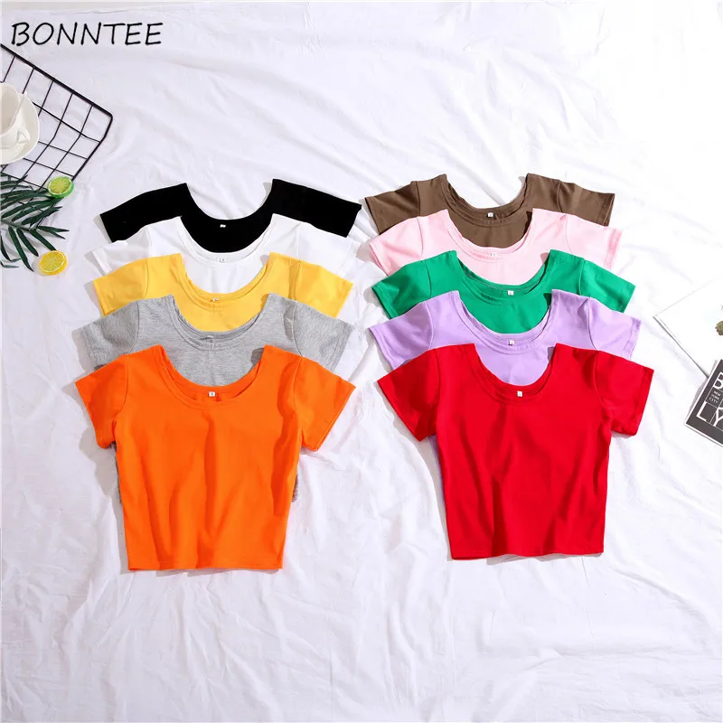 T-shirts Women High Quality Soft Slim Short Solid Elegant Tee Womens All-match O-Neck Candy Color Simple Lady Breathable T-shirt
T-shirts Women High Quality Soft Slim Short Solid Elegant Tee Womens All-match O-Neck Candy Color Simple Lady Breathable T-shirt