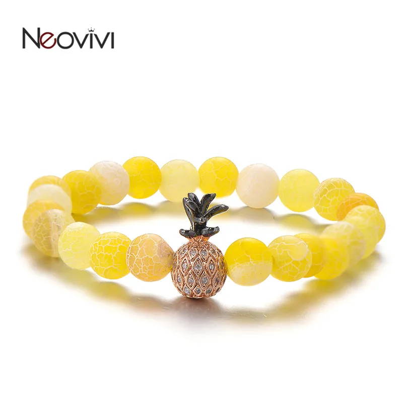 Neovivi Trendy Summer Stretchy Bracelets Cubic Zircon Pineapple Bead Natural Stone Braided Chakra Bracelet Women Men DIY Jewelry
Neovivi Trendy Summer Stretchy Bracelets Cubic Zircon Pineapple Bead Natural Stone Braided Chakra Bracelet Women Men DIY Jewelry