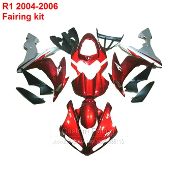 Fairings Body kit For YAMAHA YZF R1 2004 2005 2006 ( Wine red + silver ) +7gifts Injection mold fairing kit XL110
Fairings Body kit For YAMAHA YZF R1 2004 2005 2006 ( Wine red + silver ) +7gifts Injection mold fairing kit XL110