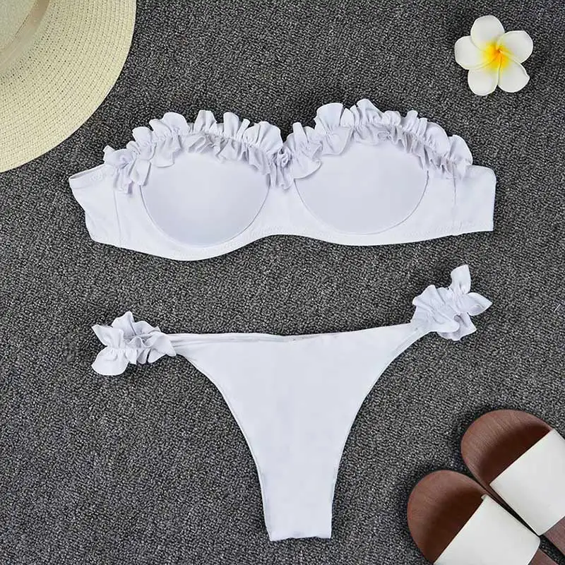 2019 White Flower Bikini Female Bather Black Floral Swimsuit Sexy Brazilian Bathing Suit Push Up Swimming Women Swimwear 2019 White Flower Bikini Female Bather Black Floral Swimsuit Sexy Brazilian Bathing Suit Push Up Swimming Women Swimwear