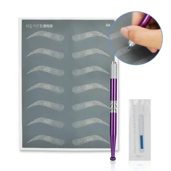 3D Manual Eyebrow Tattoo Pen with Eye brow Practice Paper Permanent Stencil Single Needle Set Makeup Tattoo accesories
3D Manual Eyebrow Tattoo Pen with Eye brow Practice Paper Permanent Stencil Single Needle Set Makeup Tattoo accesories