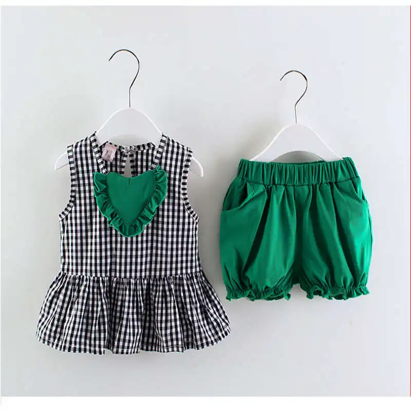 BibiCola 2019 Baby Girl Clothing Set Summer Plaid Top T-Shirt+Short 2Pcs Sleeveless Children Clothes Newborn Toddler Clothes Set
BibiCola 2019 Baby Girl Clothing Set Summer Plaid Top T-Shirt+Short 2Pcs Sleeveless Children Clothes Newborn Toddler Clothes Set