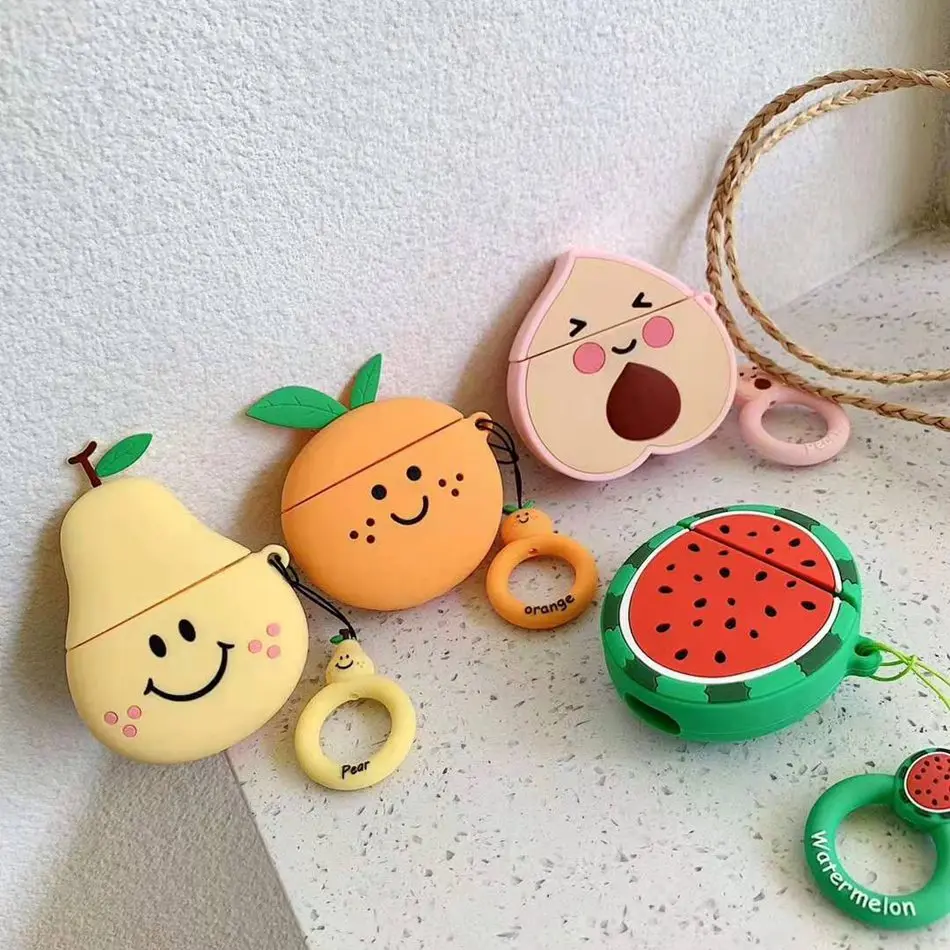 Silicone Earphone Case For Airpods 2 Case Cute Peach Fruit Strawberry Cover For Apple Air pods Earpods Accessories Earbuds Case
Silicone Earphone Case For Airpods 2 Case Cute Peach Fruit Strawberry Cover For Apple Air pods Earpods Accessories Earbuds Case