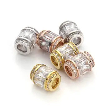 2019 Gold/Rhodium/Rose Gold Color Zircon Spacer Beads for Necklace CZ Rhinestone Crystal Tube Bead Copper DIY Jewelry Finding
2019 Gold/Rhodium/Rose Gold Color Zircon Spacer Beads for Necklace CZ Rhinestone Crystal Tube Bead Copper DIY Jewelry Finding