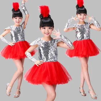 Children's Jazz Dance Costumes Modern Dance Clothes Sequins Girls Bitter Fleabane Gauze Dress DS Custome
Children's Jazz Dance Costumes Modern Dance Clothes Sequins Girls Bitter Fleabane Gauze Dress DS Custome