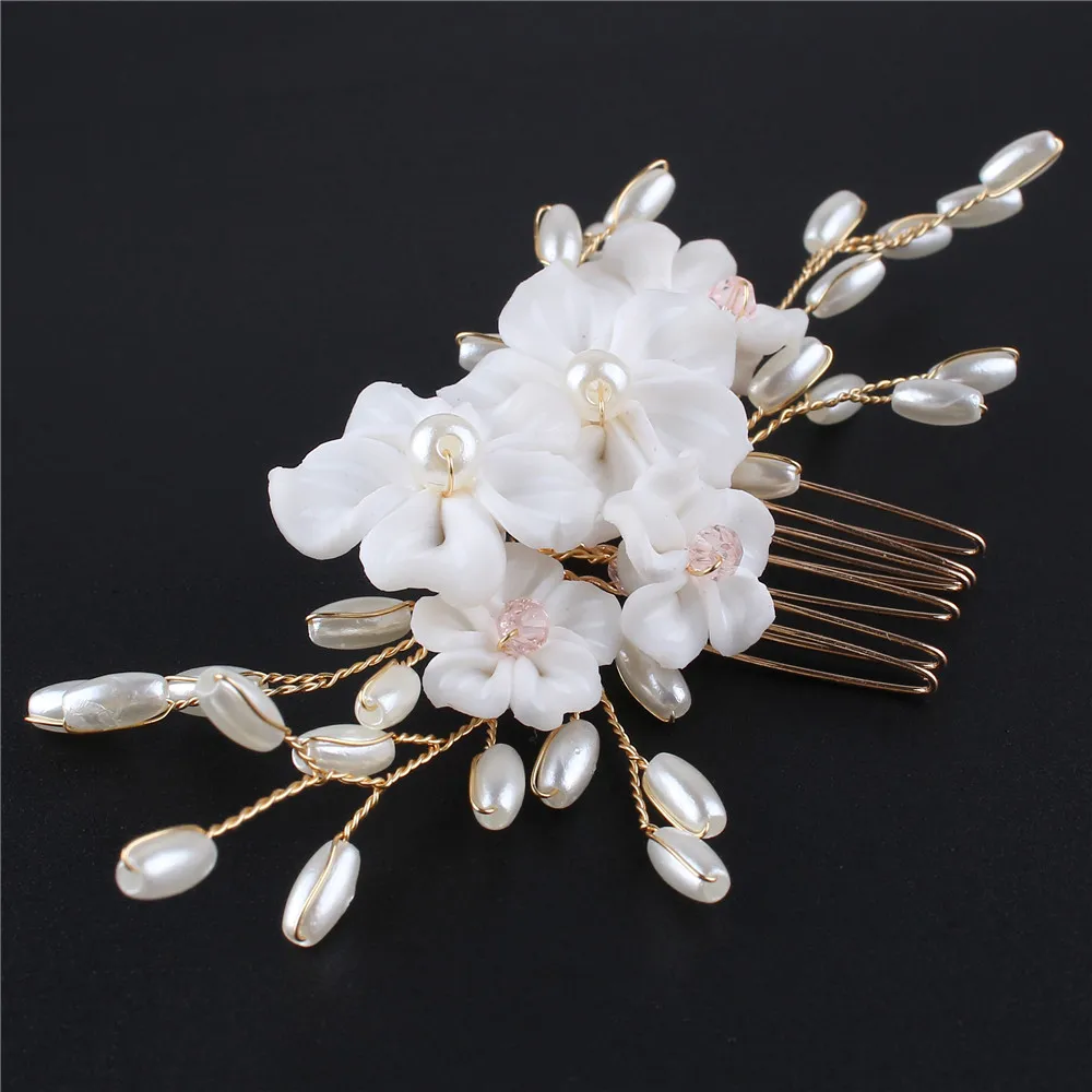Bride Elegant Wedding floral Crystal Hair Ornaments Flashing Crystal Pearl Hair Comb Bride fashion Hair Accessories Jewelry
Bride Elegant Wedding floral Crystal Hair Ornaments Flashing Crystal Pearl Hair Comb Bride fashion Hair Accessories Jewelry