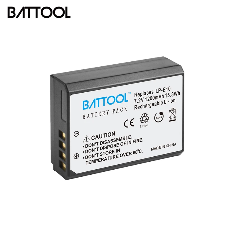 Батарея batcool LP E10 для Canon Rebel T3 T5 T6 Kiss X50 X70 EOS 1100D 1200D 1300D цифровая