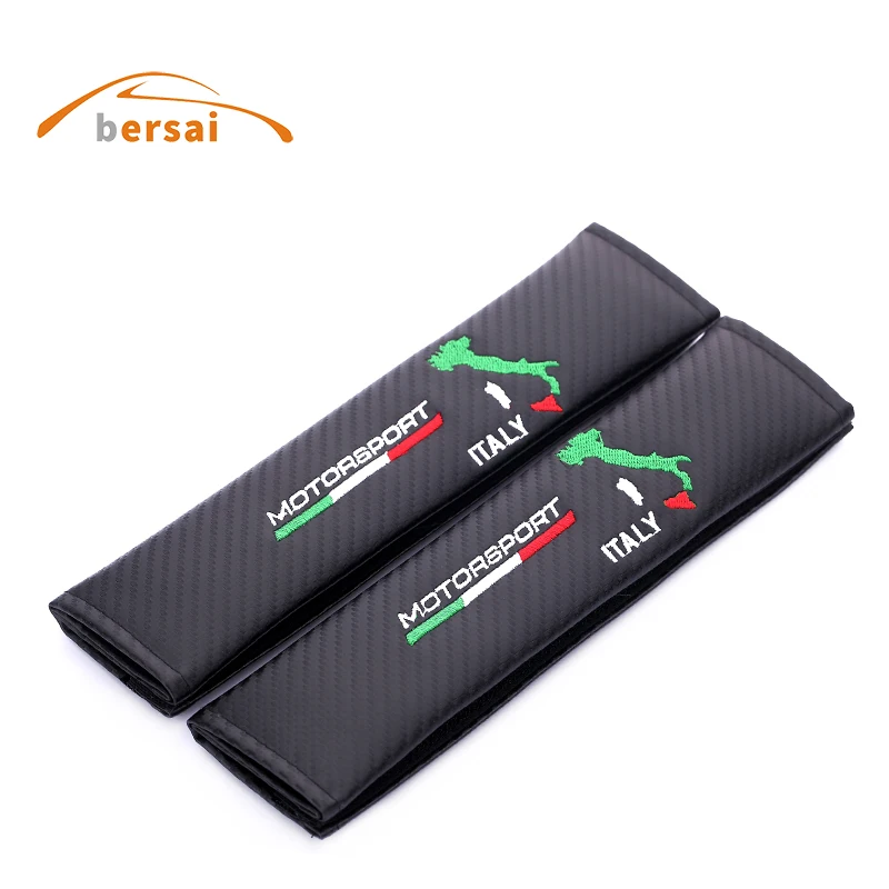 Car styling for Italy flag map Carbon fiber seat belt cover shoulder pad for FIAT Lancia Ferrari Maserati Alfa Romeo accessories
Car styling for Italy flag map Carbon fiber seat belt cover shoulder pad for FIAT Lancia Ferrari Maserati Alfa Romeo accessories